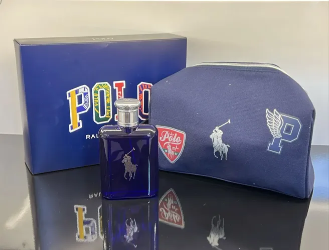Kit perfume Ralph Lauren polo BLUE EDT 125ml + Necessaire novo original