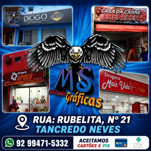 GRÁFICA para fachada, banner, adesivo, cavalete, panfletos e muito mais!