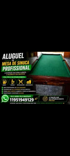 ALUGAMOS MESA DE SINUCA 
