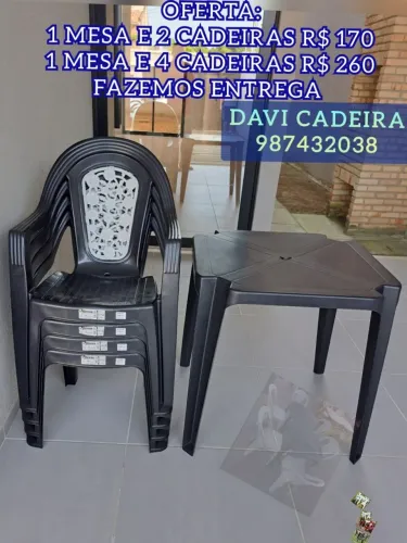 CONJUNTO DE MESA E CADEIRA ELEGANTE ENTREGO HOJE