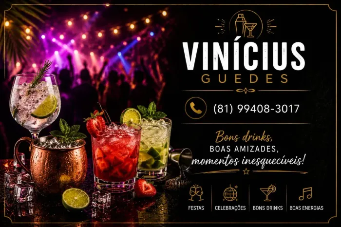 Drinks e Coquetéis para Sua Festa | Barman Profissional