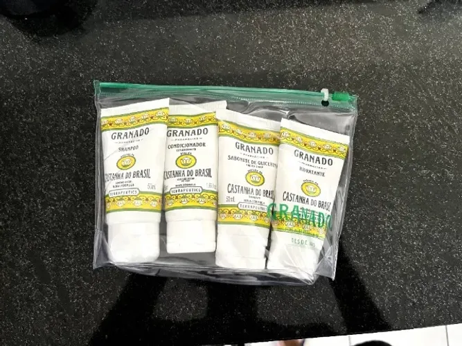 Kit Granado pra viajar shampoo, condicionador, hidratante e sabonete