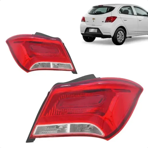 Lanterna Traseira Chevrolet Onix G2 2017 Ate 2020 Bicolor Vermelho
