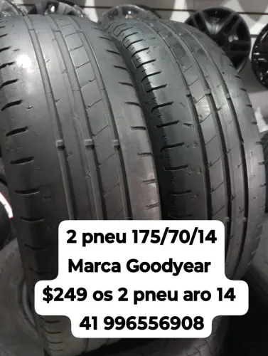 Pneus 175/70/14 marca Goodyear $249 os 2 pneu aro 14 roda muito ainda não é remold