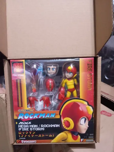 Megaman Rockman fire storm mdlx three zero boneco figura original lacrado