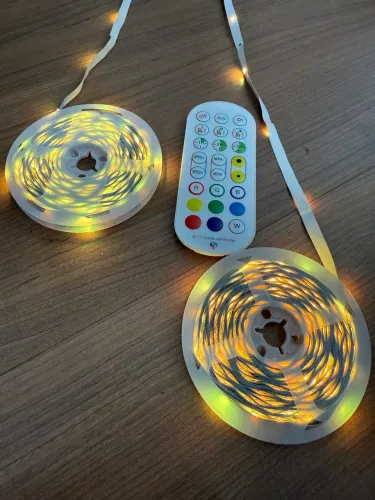 Kit Fita LED Smart Wi-Fi 20m + Trilhos de Alumínio + Controle e Carregador | NUNCA USADO.