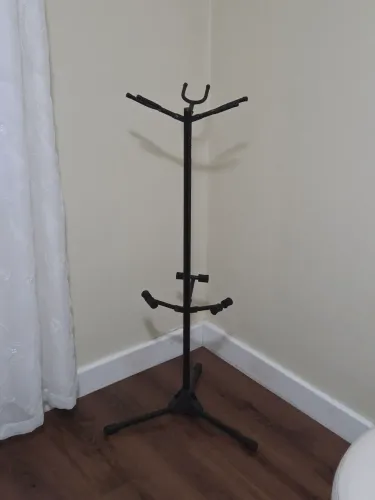 Suporte Triplo De Chão Para Violão, Guitarra Ou Baixo - Dobrável