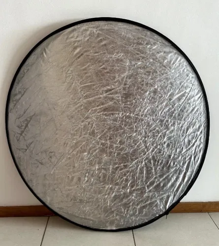 Rebatedor Fotográfico Circular Dobrável Prata/branco