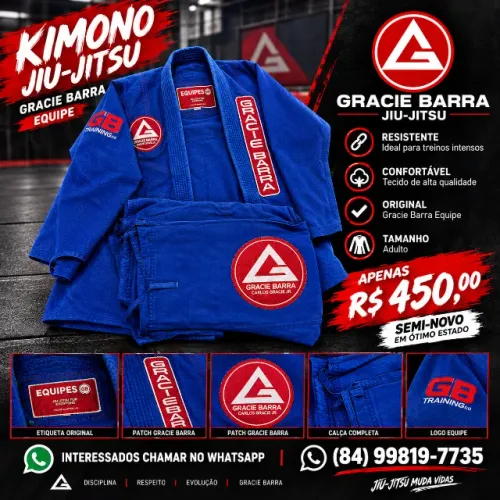 Kimono Gracie Barra A2 azul
