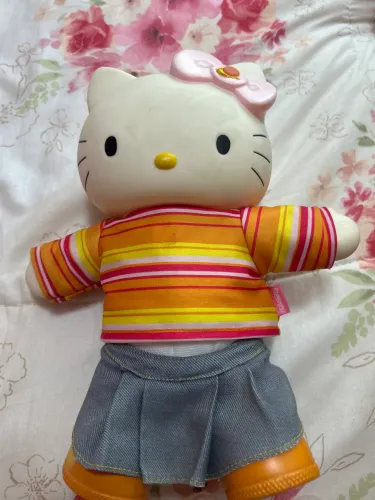 Boneca Antiga Hello Kitty Multibrink Laranja - Coleção Anos 2000 Rara