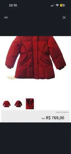 JAQUETA INFANTIL FEMININA TOMMY HILFIGER