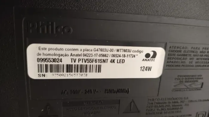 ? TV 55? 4K LED PTV55F61SNT - PARA CONSERTO OU PEÇAS