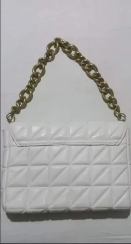 Bolsa Zara grande cor off-white