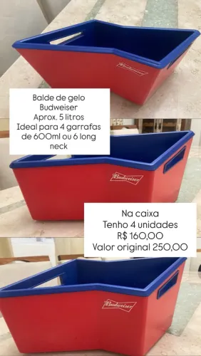 Balde de gelo Budweiser