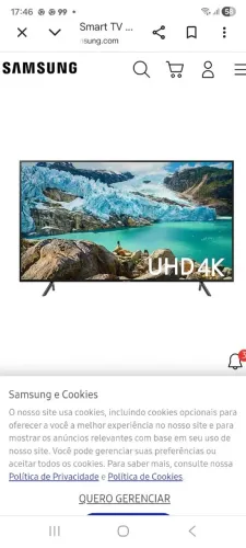 Smart tv samsung 4k 65 polegadas novinha