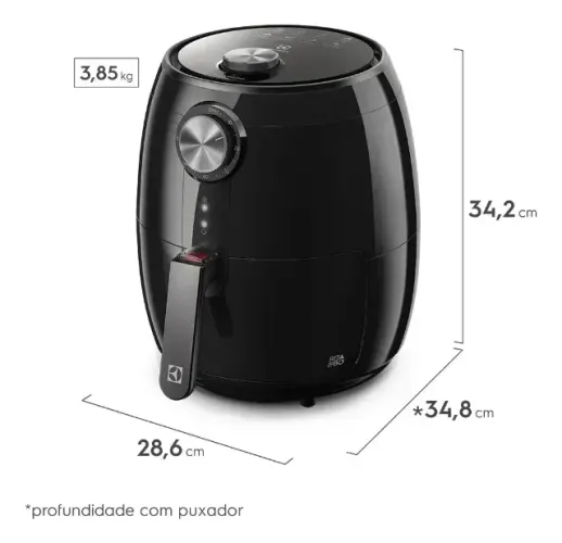 Air Fryer Electrolux Efficient por Rita Lobo EAF30 Grafite 4L com Timer