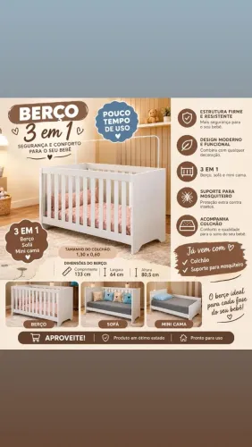 Berço 3 em 1