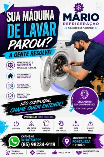 Máquina de Lavar com Defeito - Conserto em Fortaleza