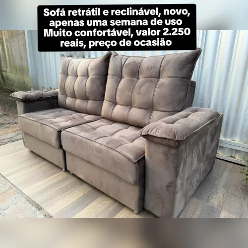 Sofá retrátil e reclinável novo