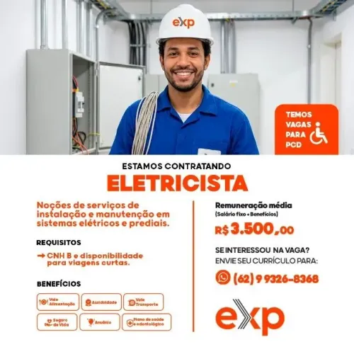 ELETRICISTA (ENGENHARIA) - ANÁPOLIS- GO