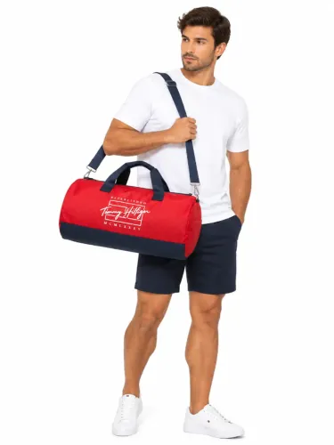 Bolsa Tommy Hilfiger Recycled Signature Duffle Cor: Apple Red
