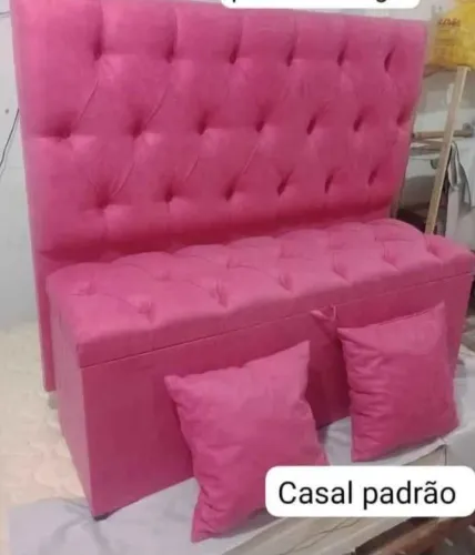 Kits casal padrão cabeceira e baú pronta entrega contato (98) 9 *