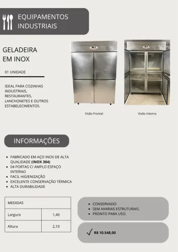 Equipamentos industriais para cozinha 