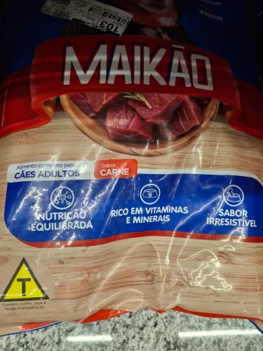 Racao maikao adulto 7kg e 1kg
