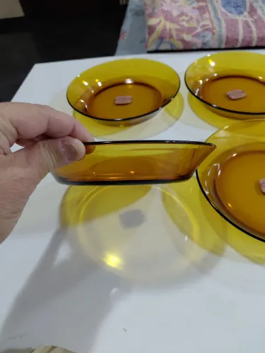 Conjunto de 6 pratos fundo Duralex Ambar Colecionador