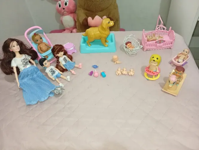 Conjunto boneca grávida 