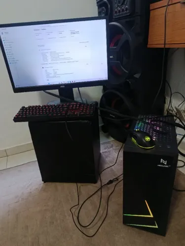 Ryzen 5600gt 16 de ram 3200,Nvme 128+ hd de 1 tera,monitor 24+ teclado e mouse reddragon