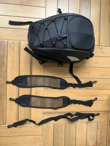 Mochila bagageiro para moto, impermeável, 45L com alças e capa de chuva