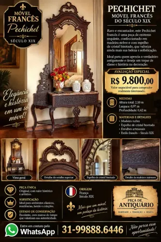 Móvel antigo de antiquário