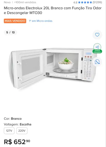 Vendo micro-ondas lacrado