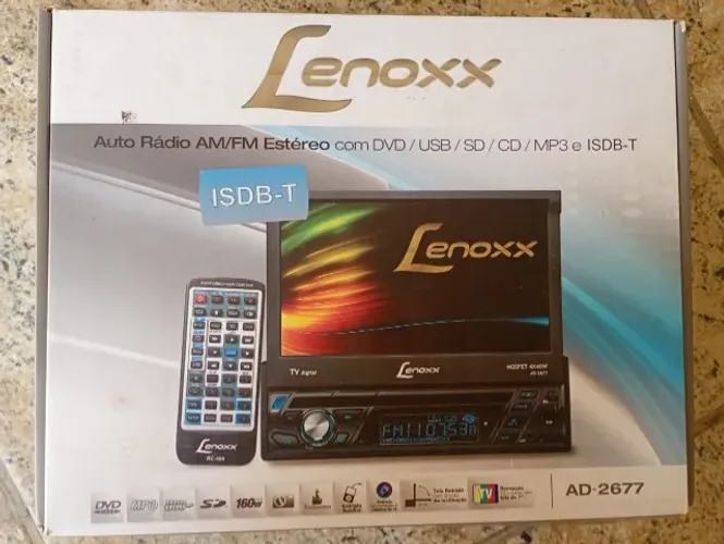 DVD Retrátil Lenoxx AD 2677 com TV Digital - NOVO NA CAIXA (Nunca Usado)