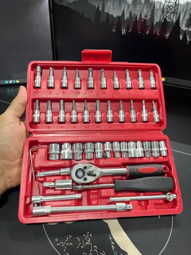 46 peças caixa chave ferramenta auto reparação conjunto chave Fly 1/4 espinhos