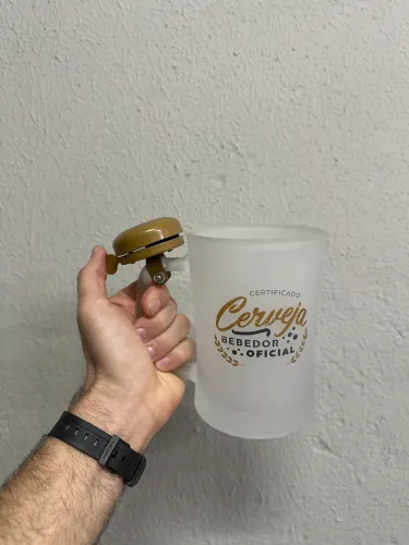 Copo cerveja vidro frase