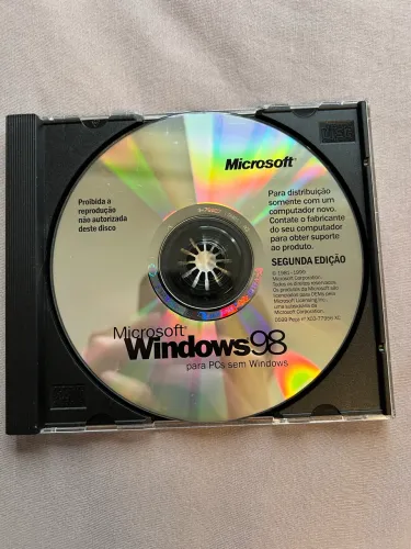 CD de instalação Windows 98 Segunda Edição, novo