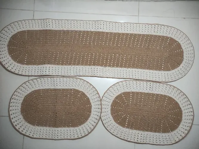 Trio tapete de croche