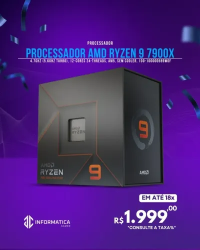 PROCESSADOR AMD RYZEN 9 7900X