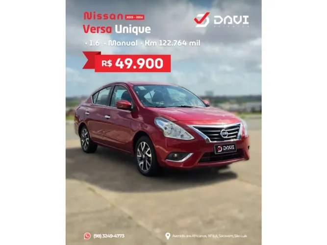 Nissan Versa Unique 1.6 16V Flex 4P Mec. 2016