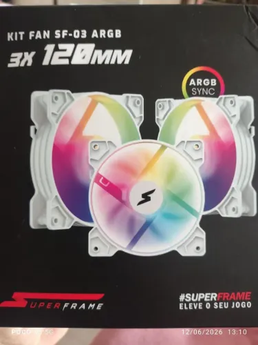 Kit 03 Fans RGB branca + Controladora.