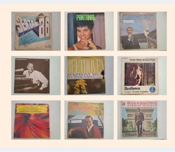 30 Discos Vinil Antigos Variados