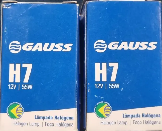 Kit 2 lâmpadas veicular H7 12v 55w Gauss