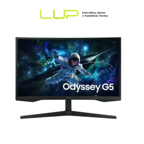Monitor Gamer Curvo Samsung Odyssey G5 27" QHD 165Hz 1ms HDR10 - NOVO (Loja Física)