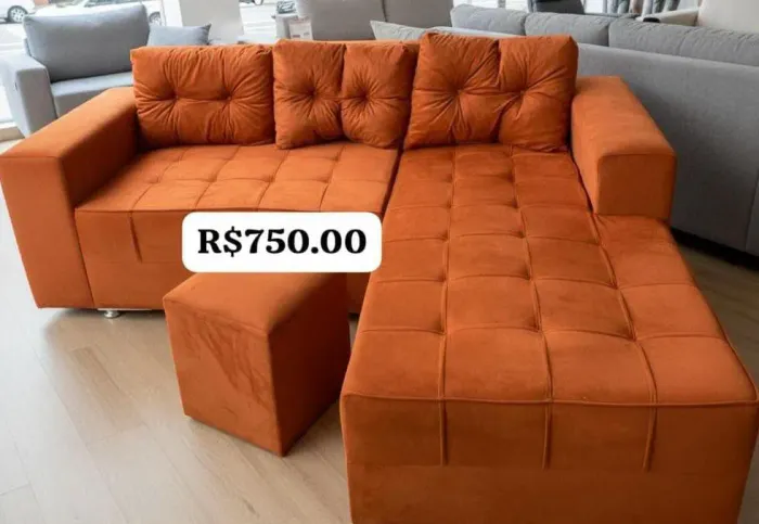Sofás chaise+ puff