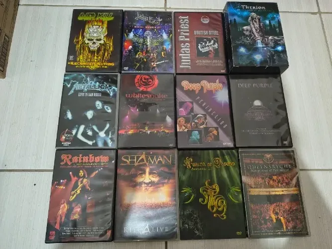 Lote 22 DVDs de Rock / Heavy Metal (Iron Maiden, Therion, Metallica e mais!)