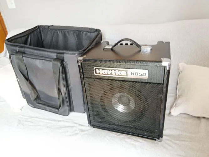 Amplificador cubo de baixo hartke hd 50 com bag de transporte 