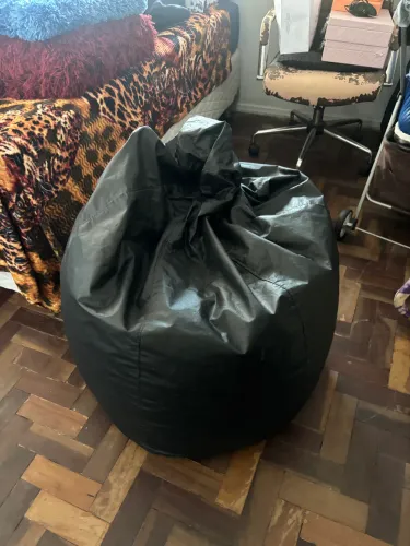 2 Puff Bag Tok&Stok Preto - Novíssimo