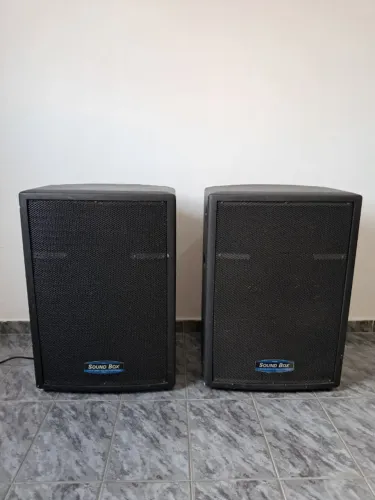 2 Caixas Ativa + Passiva Sound Box TX15 preta